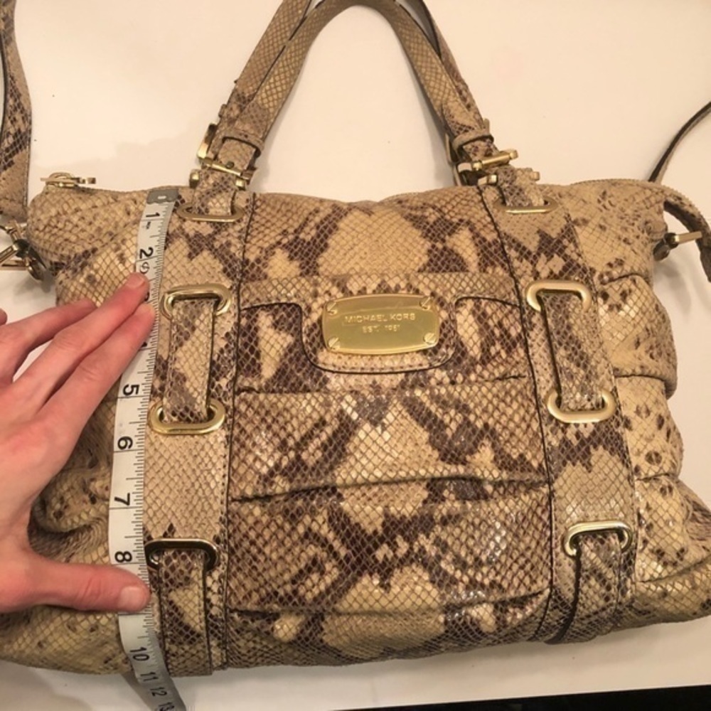Michael kors snakeskin python embossed leather bag - image 2